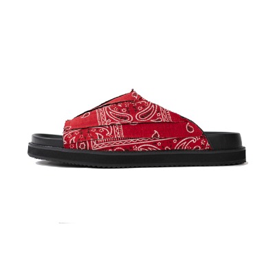 paisley slippers [ red ]