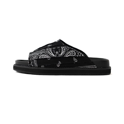paisley slippers [ black ]